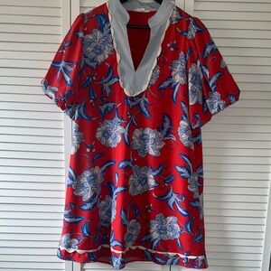 THML Red and Light Blue Dress